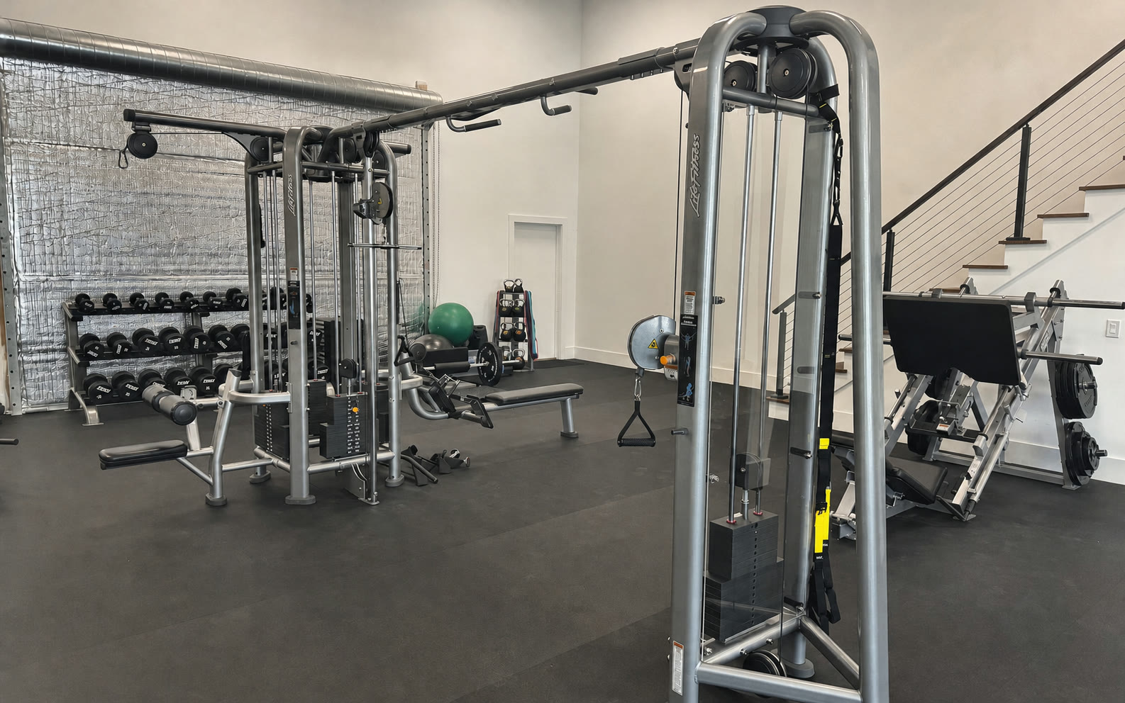 Cable machines and the Solstice training floor in Fernandina Beach.